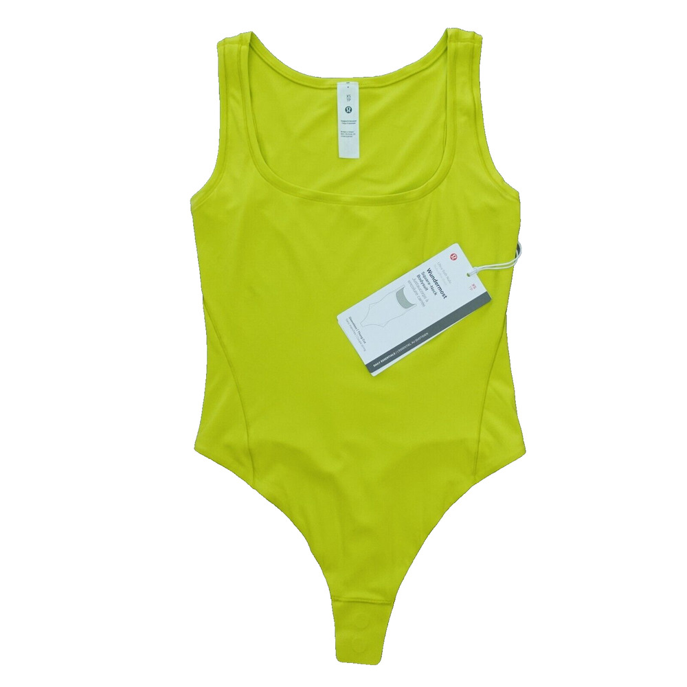 New Lululemon Size XS Wundermost Nulu Square Neck Sleeveless Bodysuit LCHN